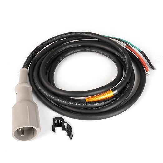 Club Car 48V-Ladekabel-Steckerdraht 101828901 OEM-Ersatz, drei Meter schweres Kabel, geformter wasserdichter Stecker